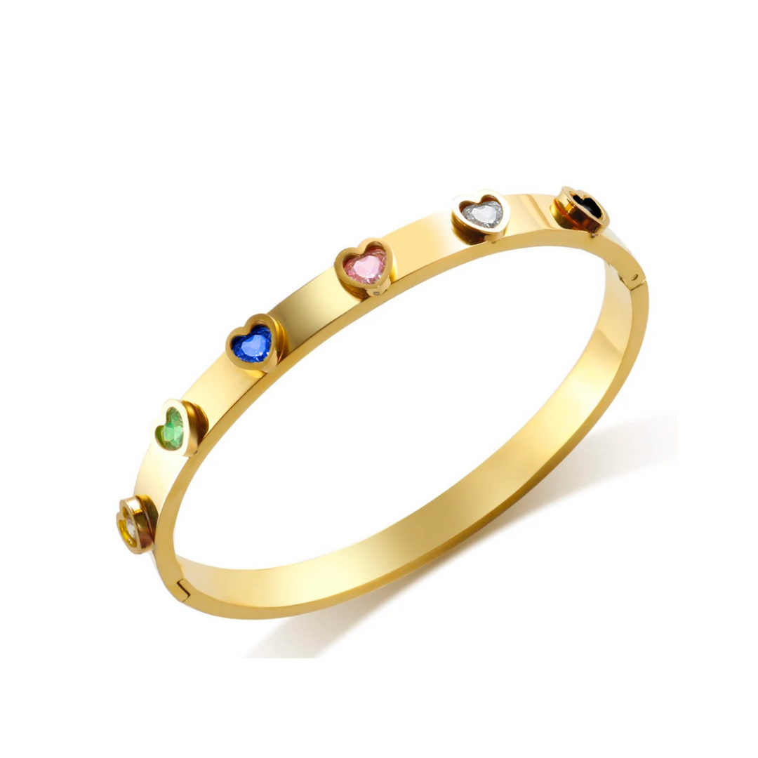 Heart Studded Bangle