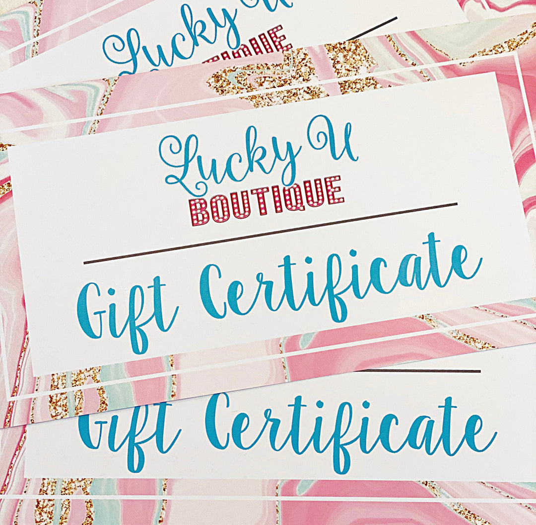 Lucky U Boutique Gift Certificates