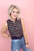 Uptown Striped Sweater Tank