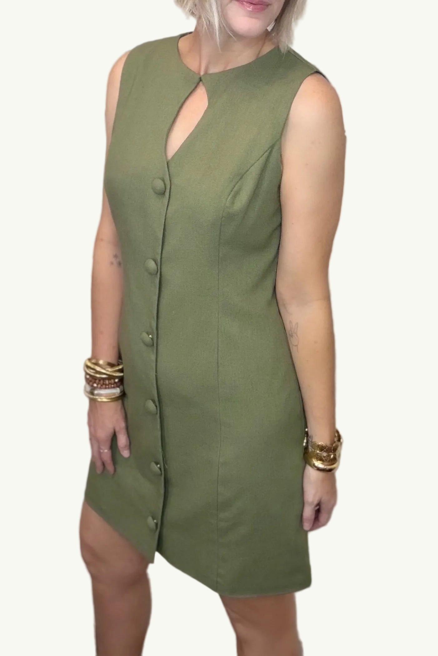 Verona Olive Dress