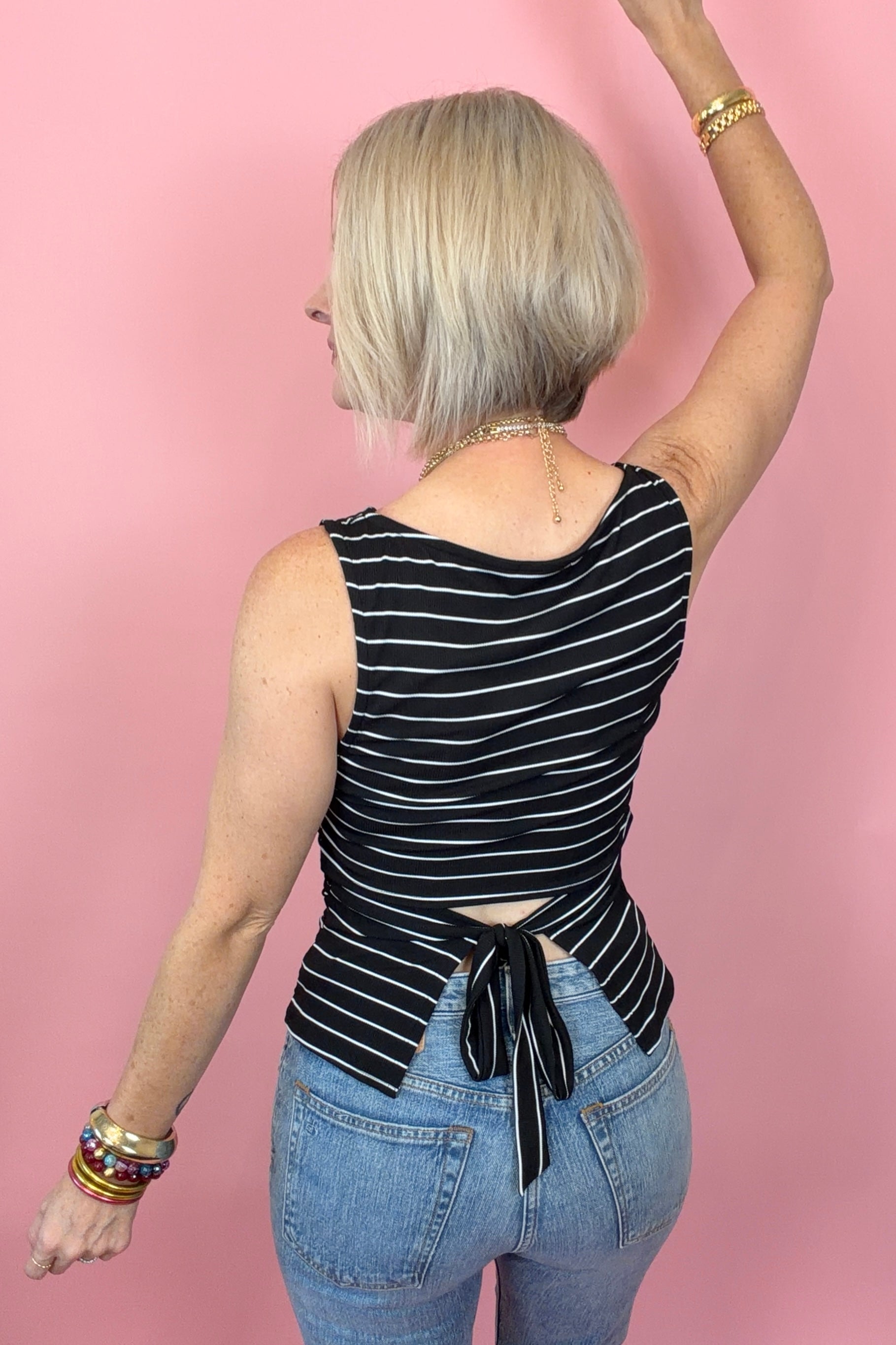 Tied & Striped Top