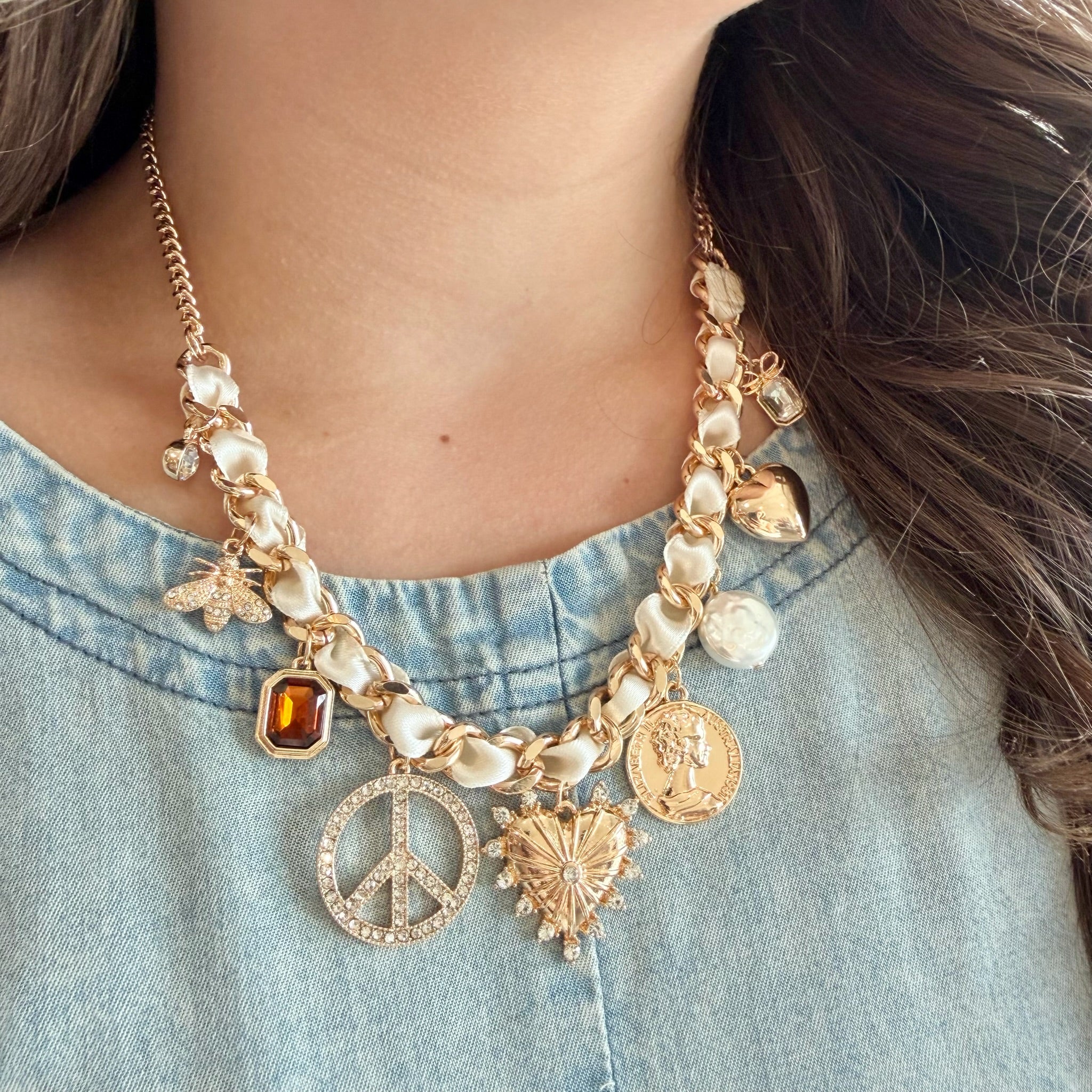 Ooh La La Gold Charm Necklace