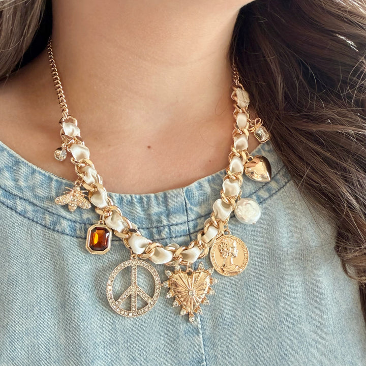 Ooh La La Gold Charm Necklace