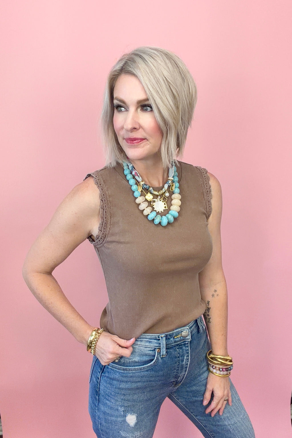 Eyelet Edge Tank