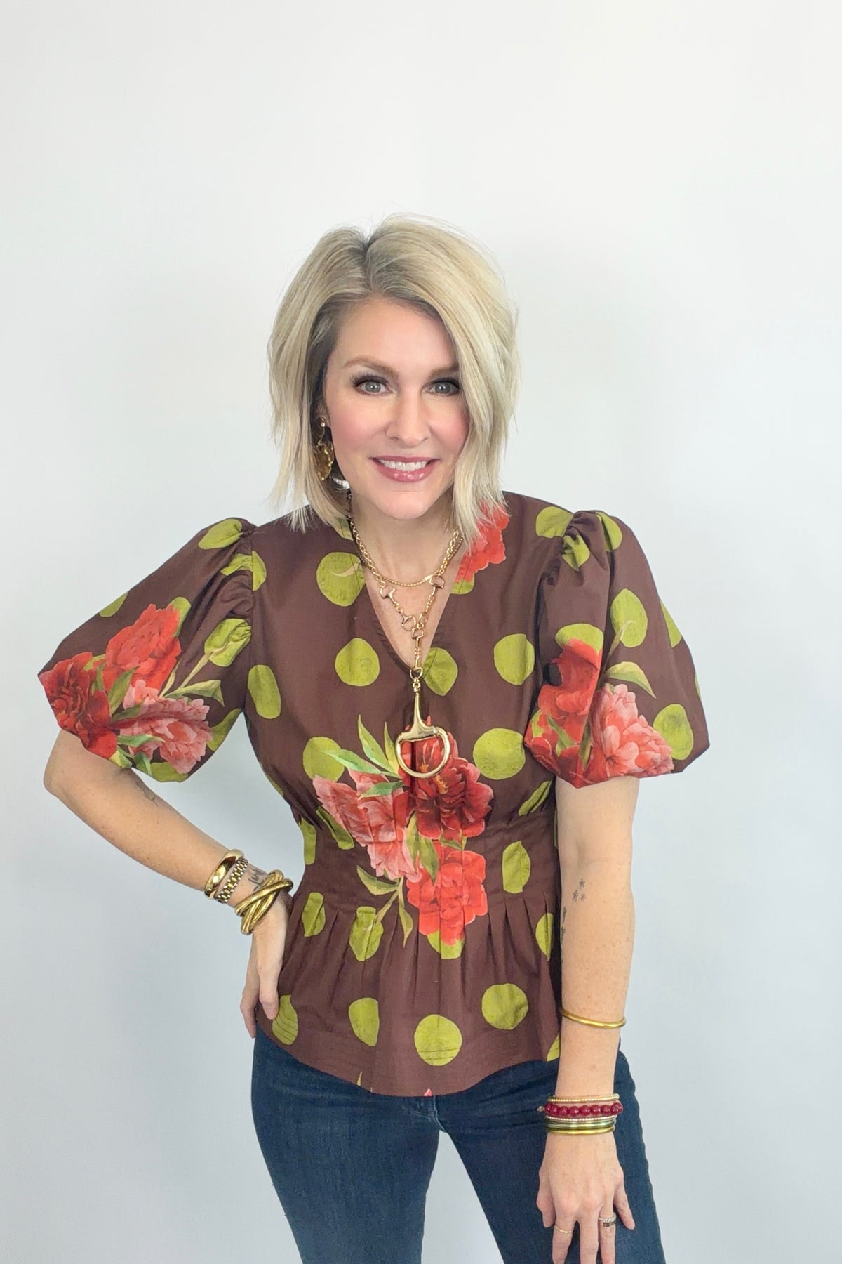 Retro Romance Peplum Blouse