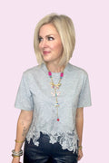 Lace Interrupted Top