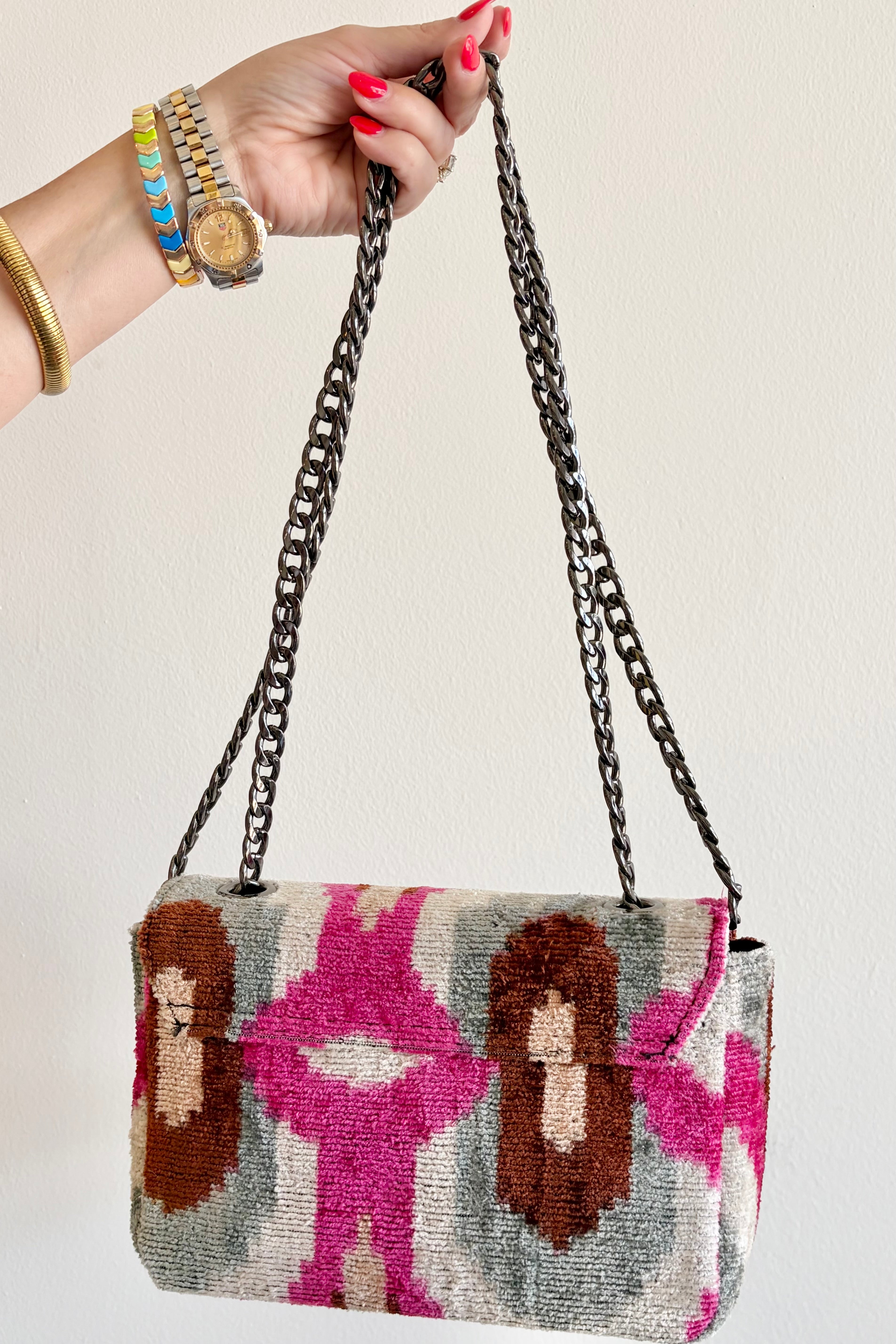 Silk Story Chain Handbag