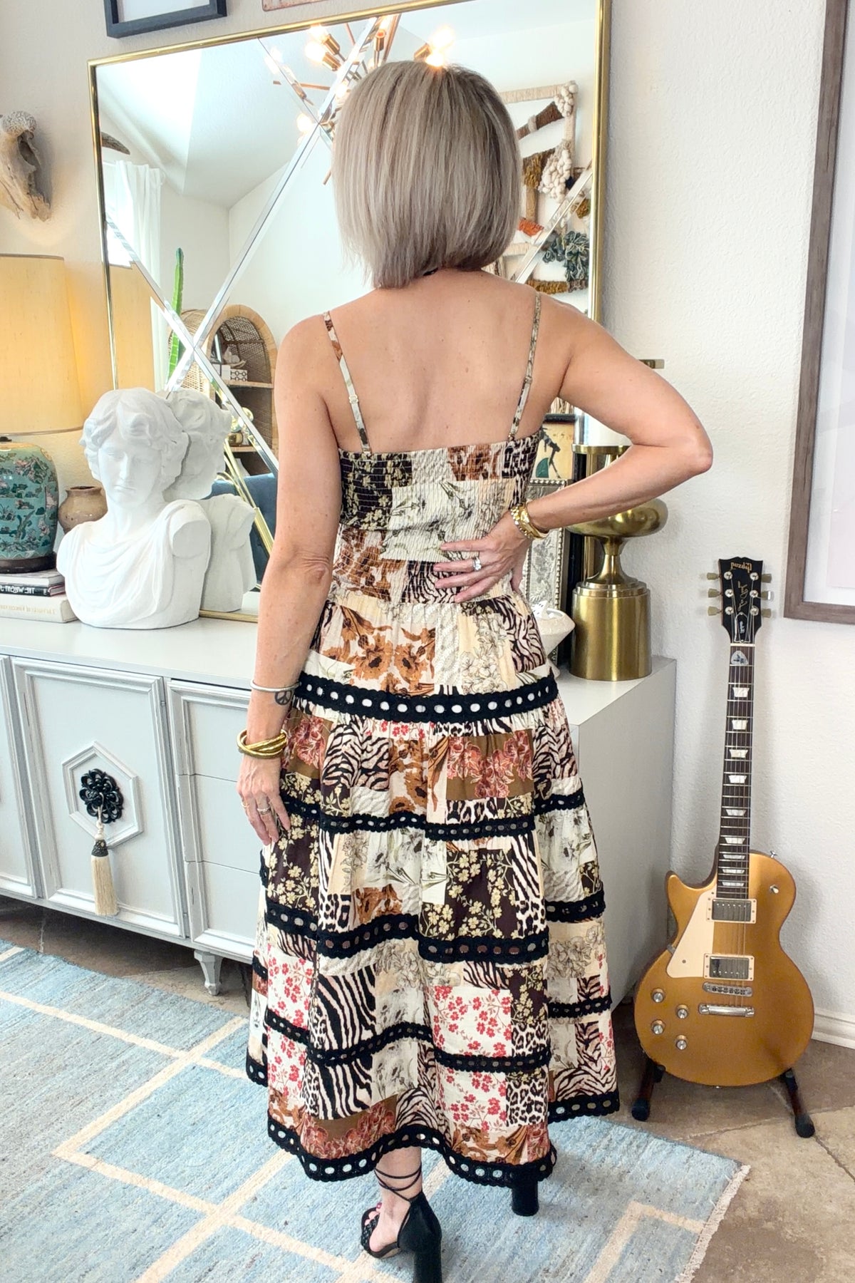 Stitched Story Midi Dress