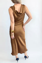 Afterglow Satin Midi Dress