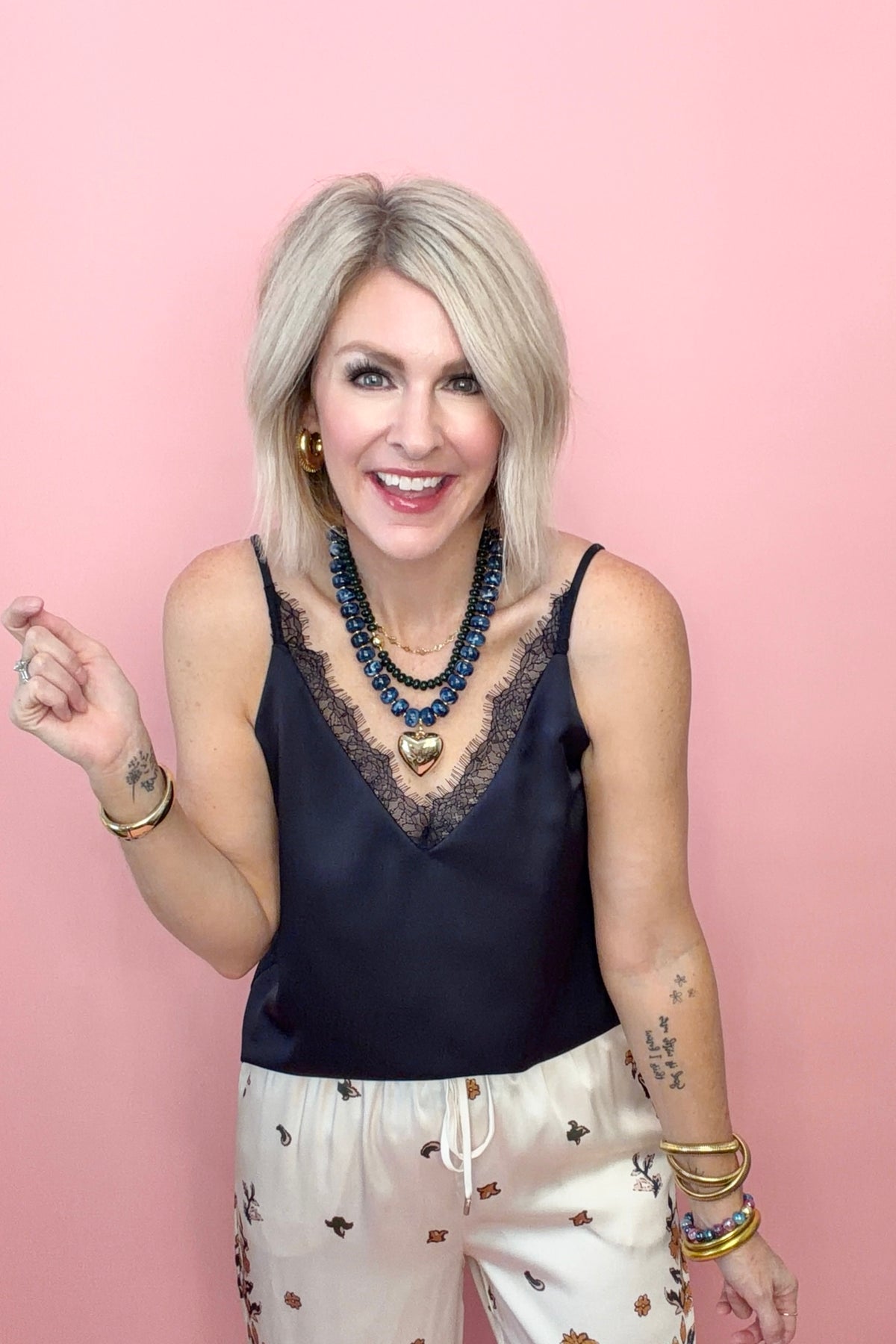 Midnight Lace Camisole Tank