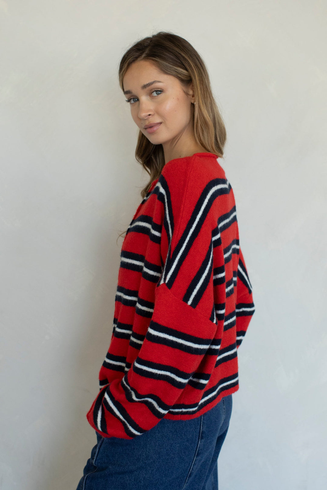Varsity Striped Piper Cardigan