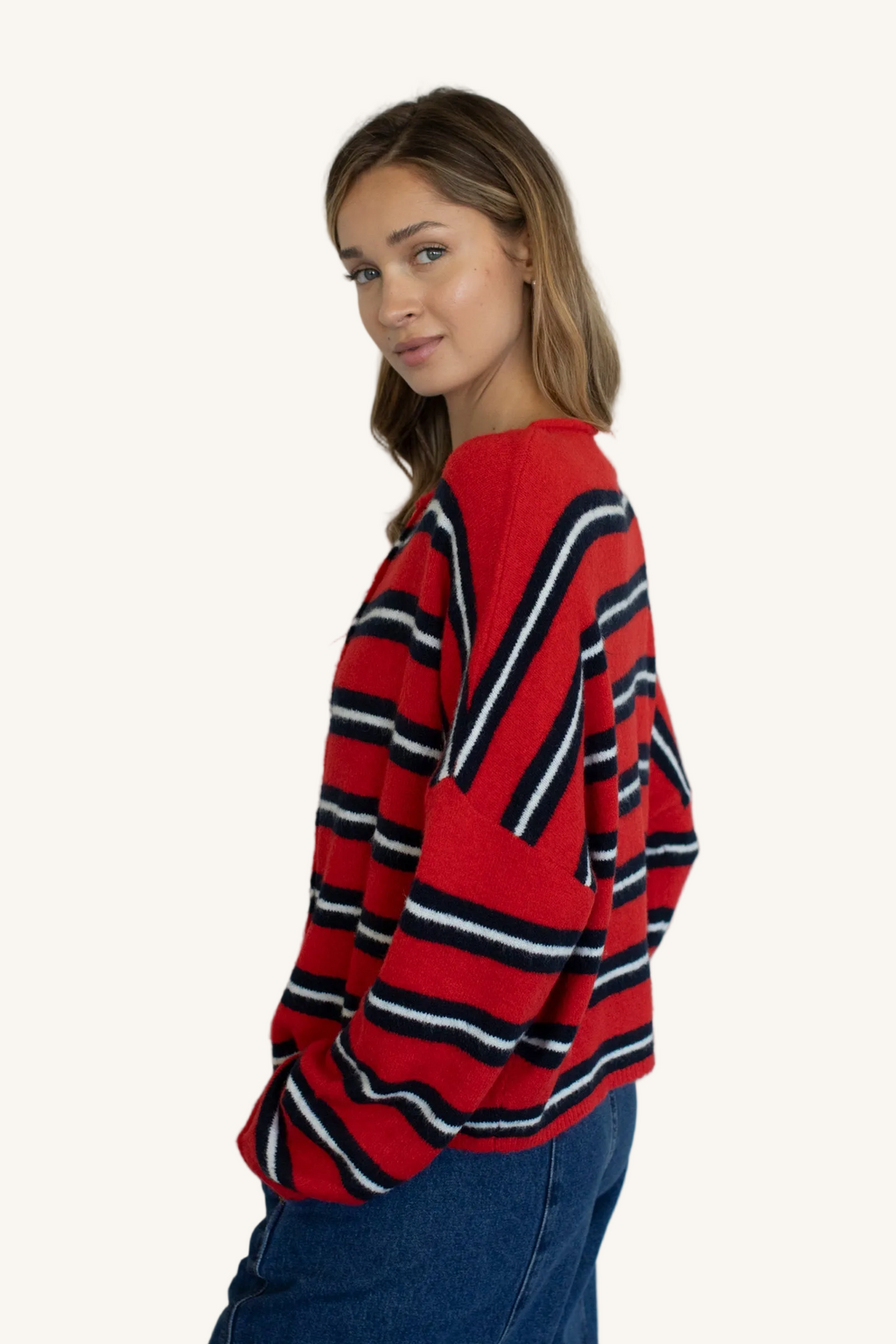 Varsity Striped Piper Cardigan