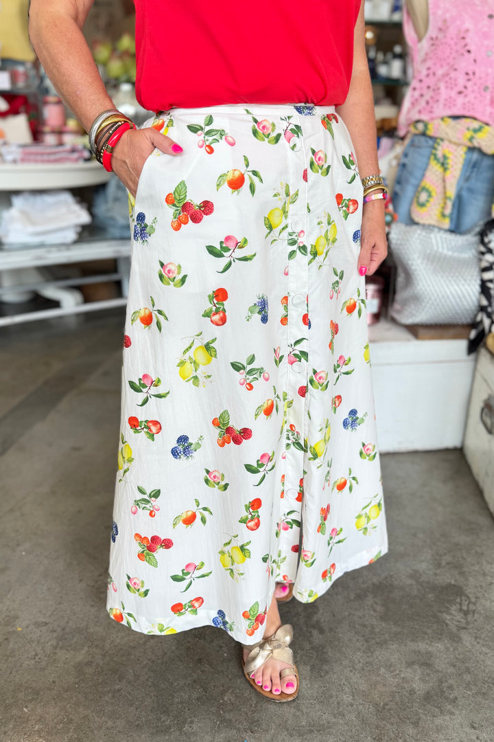 Picked Fresh Printed Midi Skirt