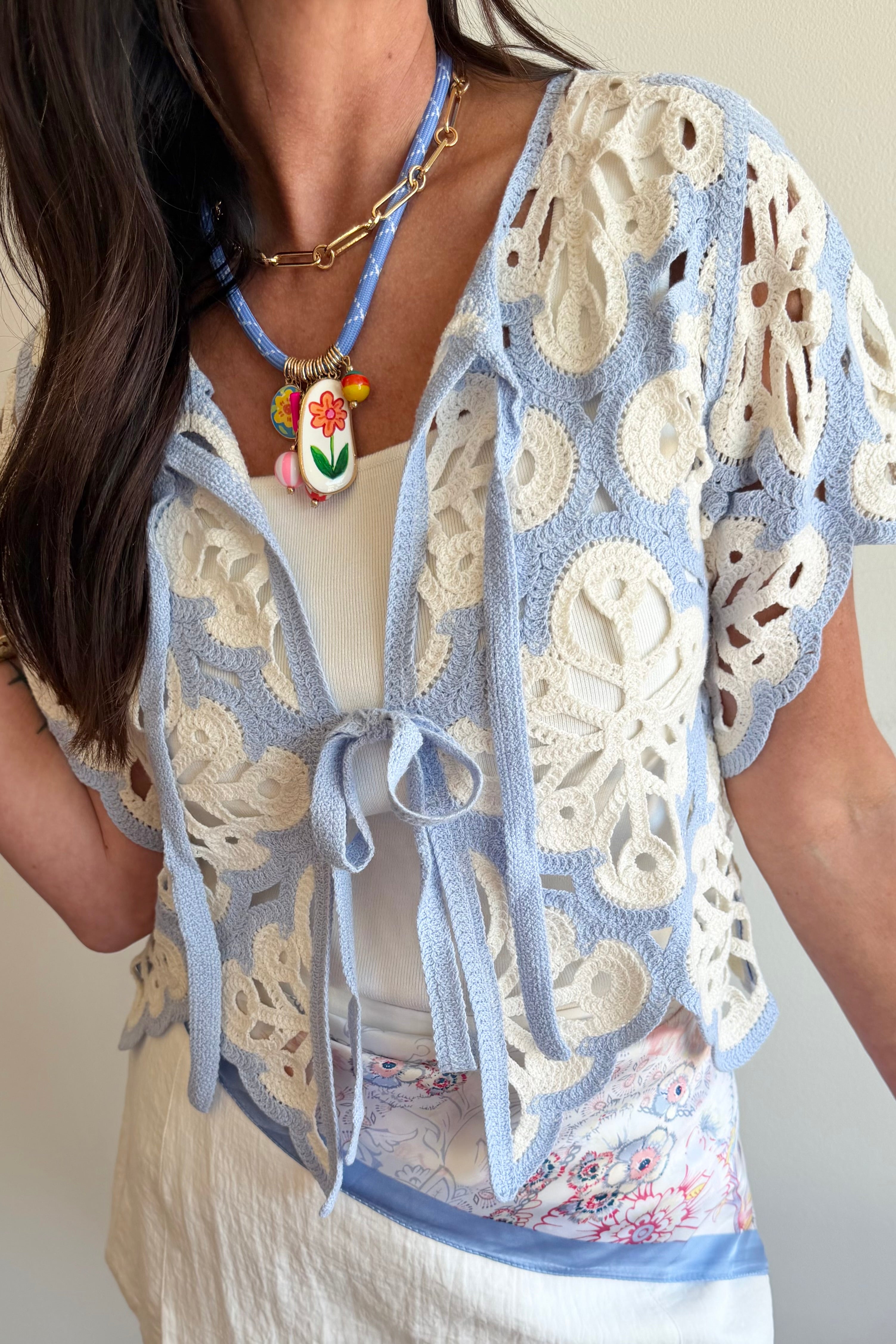 Something Blue Crochet Top