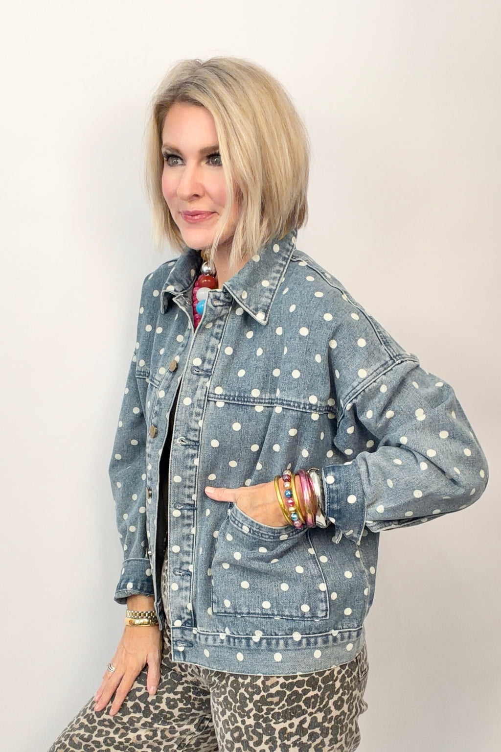Dots & Denim Jacket
