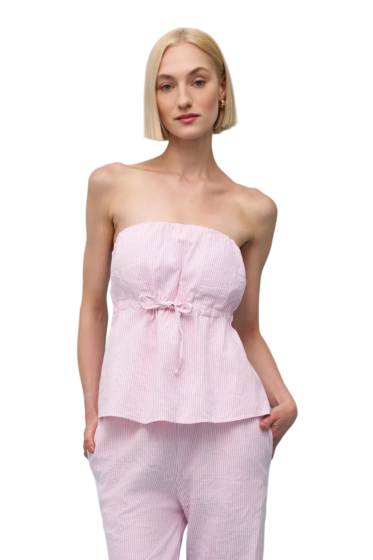 Strapless Newport Stripe Top