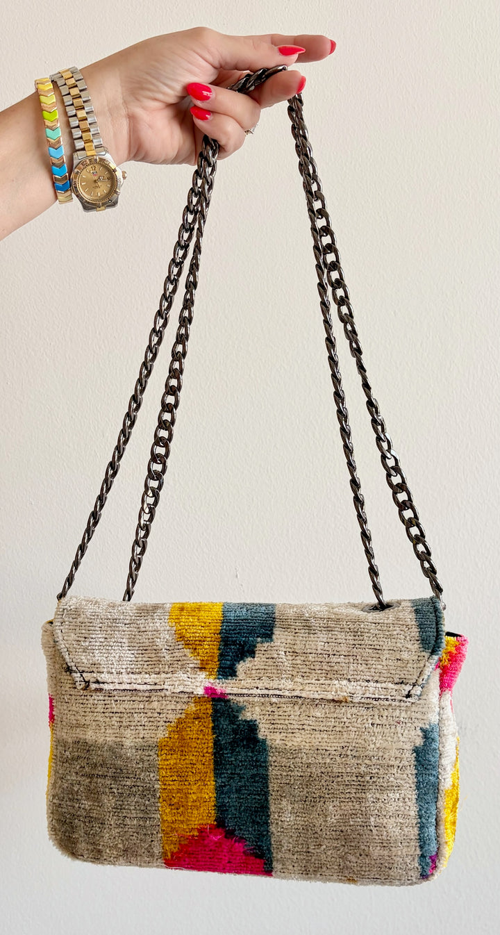 Silk Story Chain Handbag