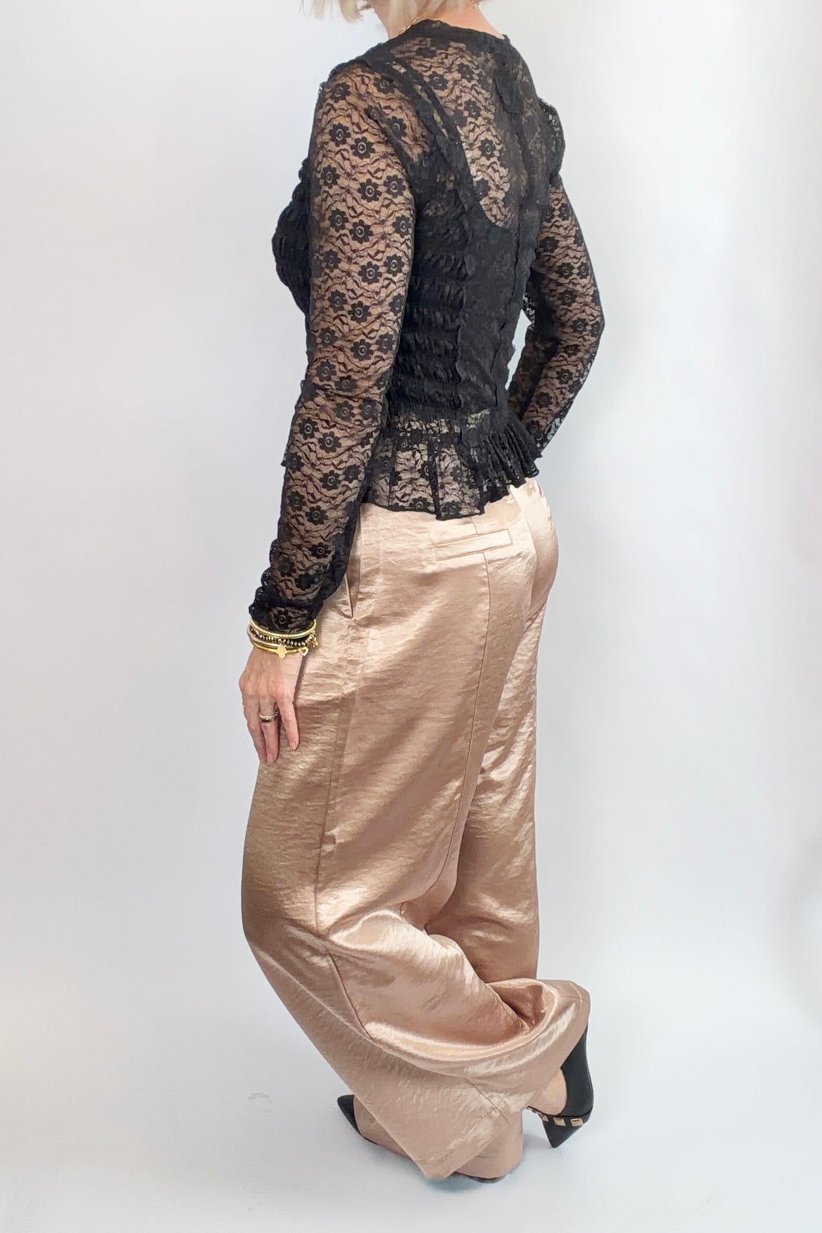 Pop the Bubbly Satin Pants