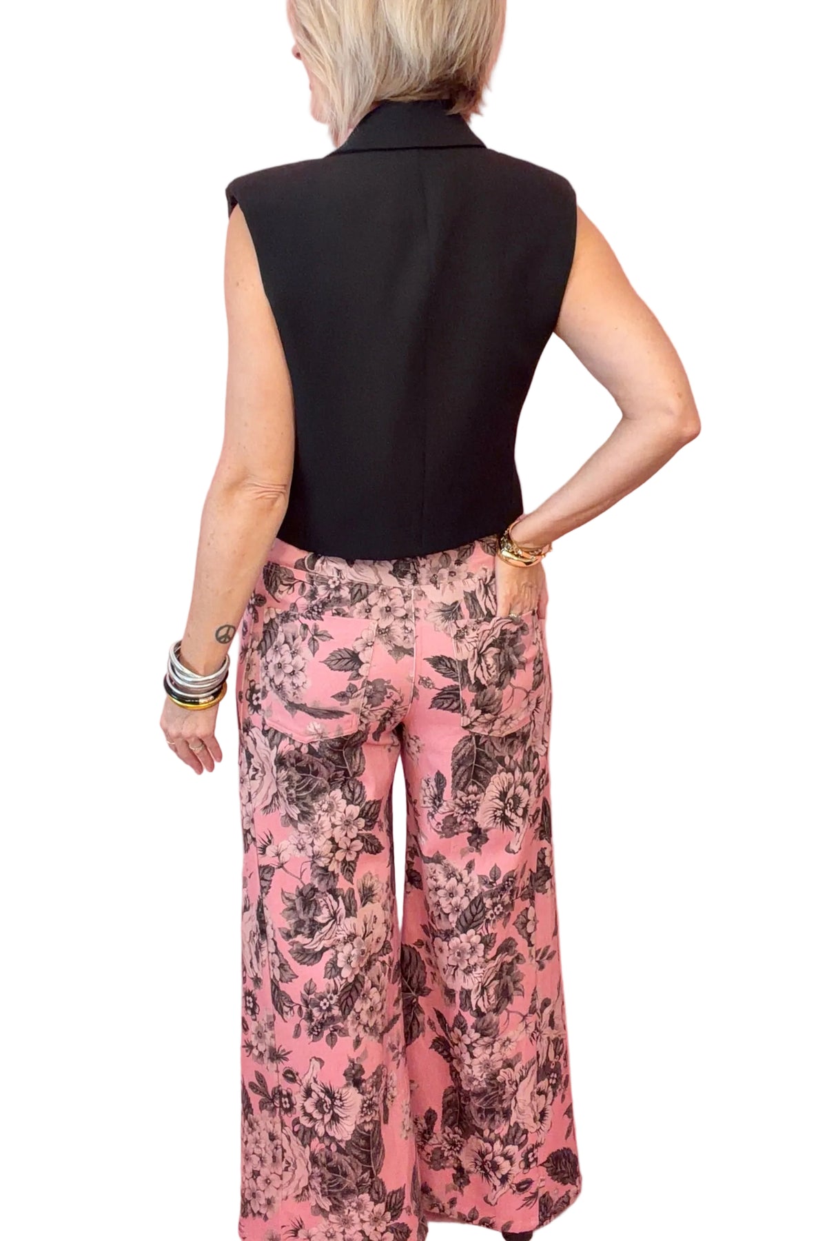 Pretty in Pink Floral Jeans