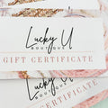 Lucky U Boutique Gift Certificates