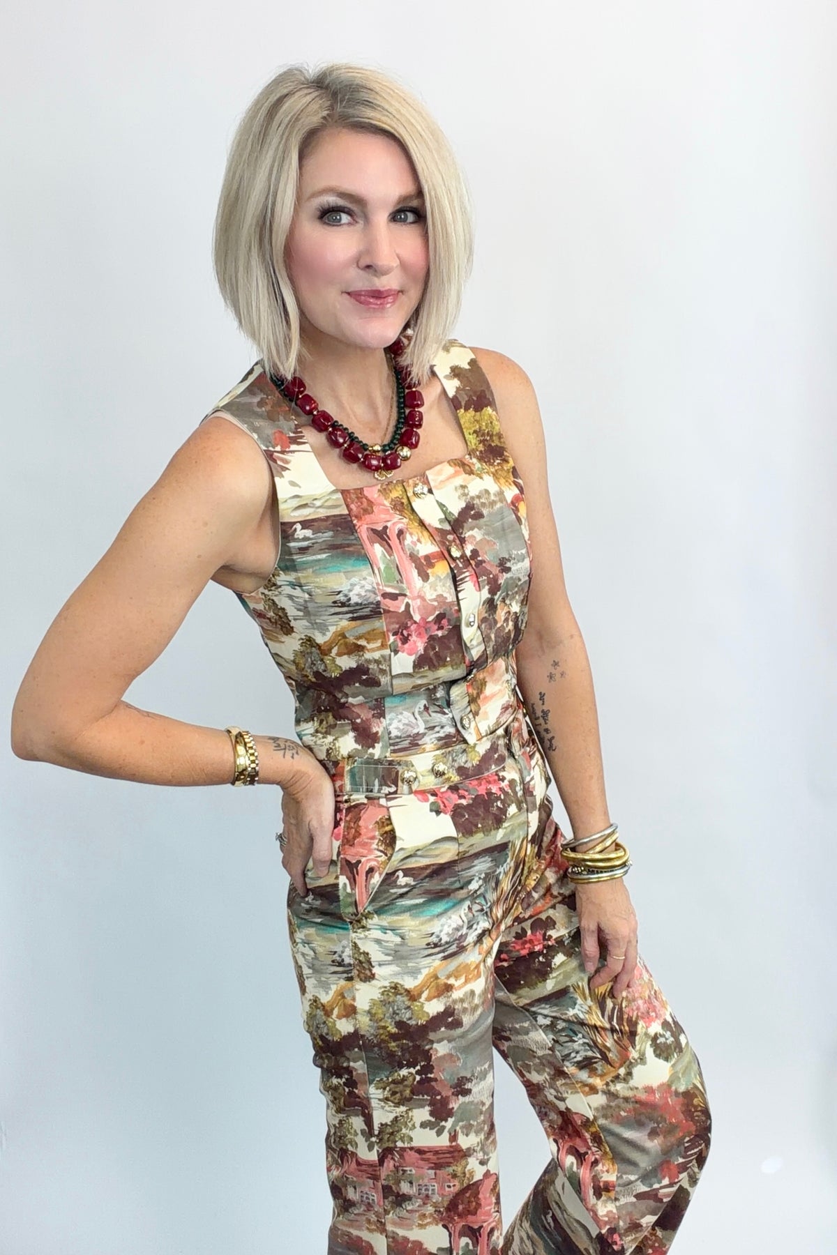 Pastoral Watercolor Vest