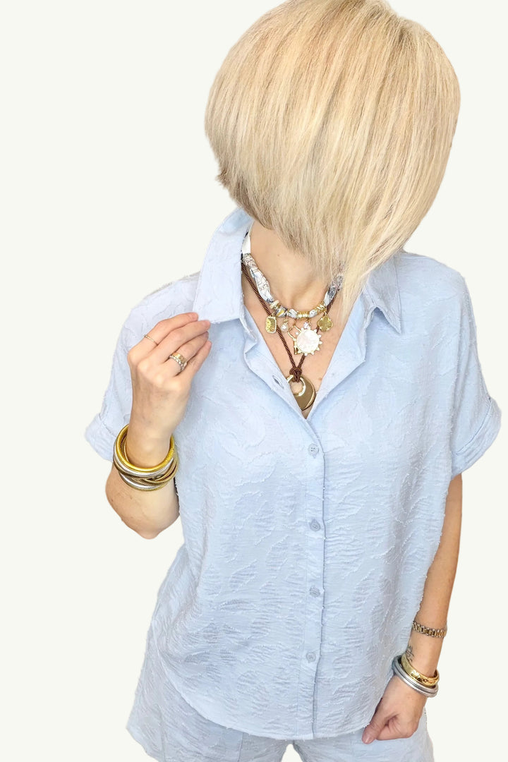 Sky Textured Two-Piece