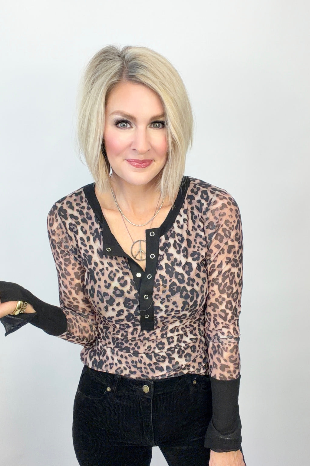 Sheer Perfection Leopard Top