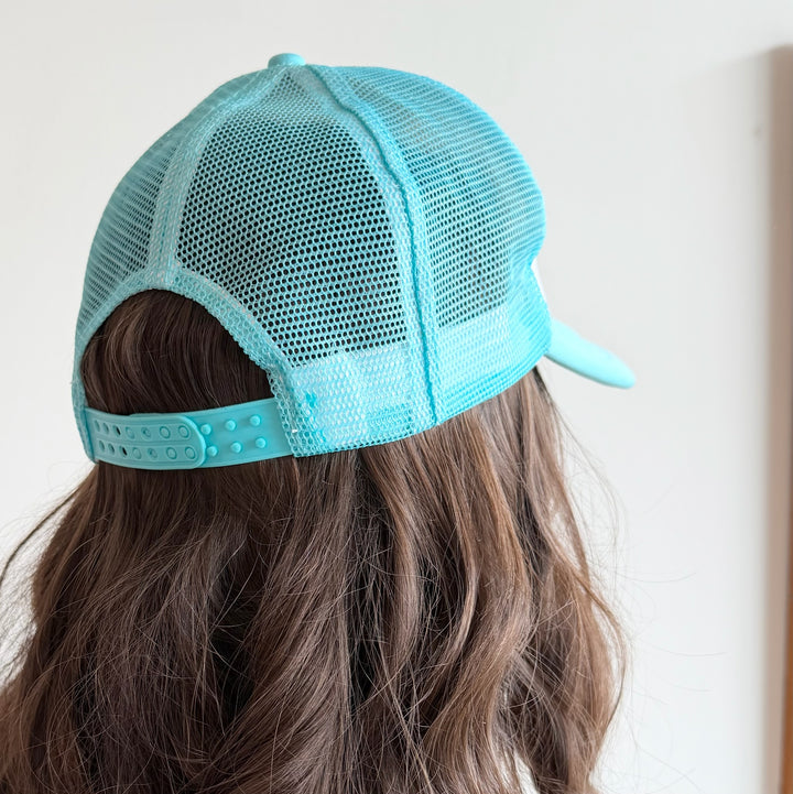 Patchwork Teal Hat
