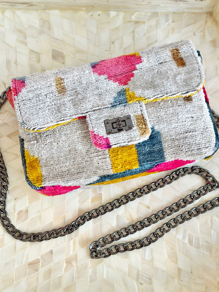 Silk Story Chain Handbag