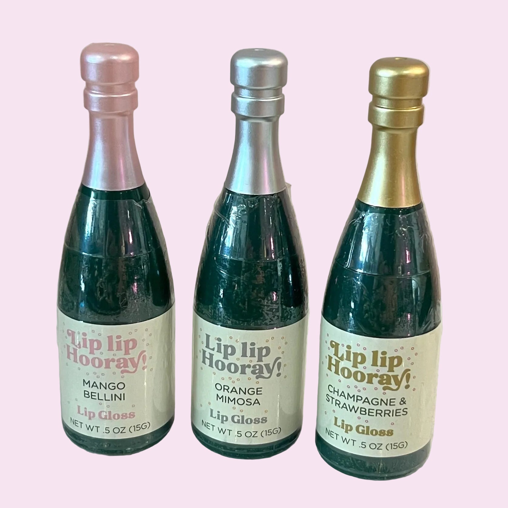 Lip Lip Hooray Lip Gloss- (Orange Mimosa, Champagne & Strawberries, and Mango Bellini)