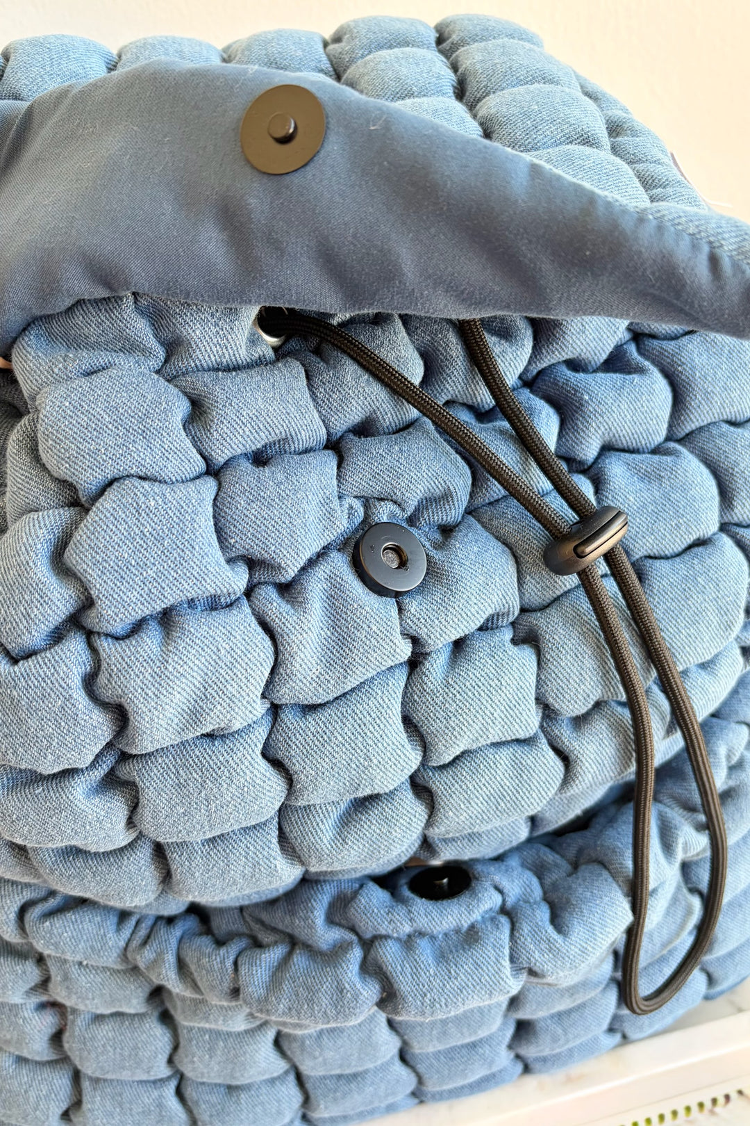 Sloane Denim Puffer Backpack
