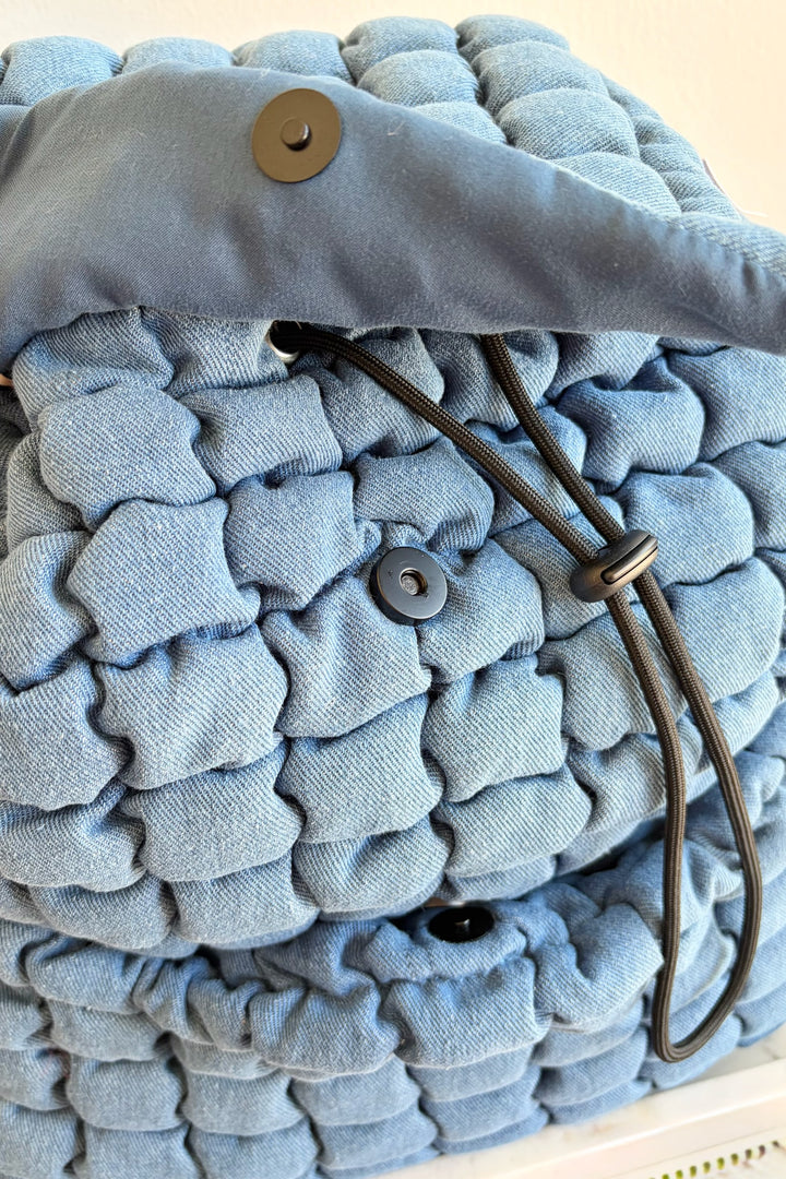 Sloane Denim Puffer Backpack