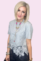 Lace Interrupted Top