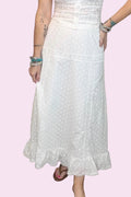 White Embroidered Maxi Skirt