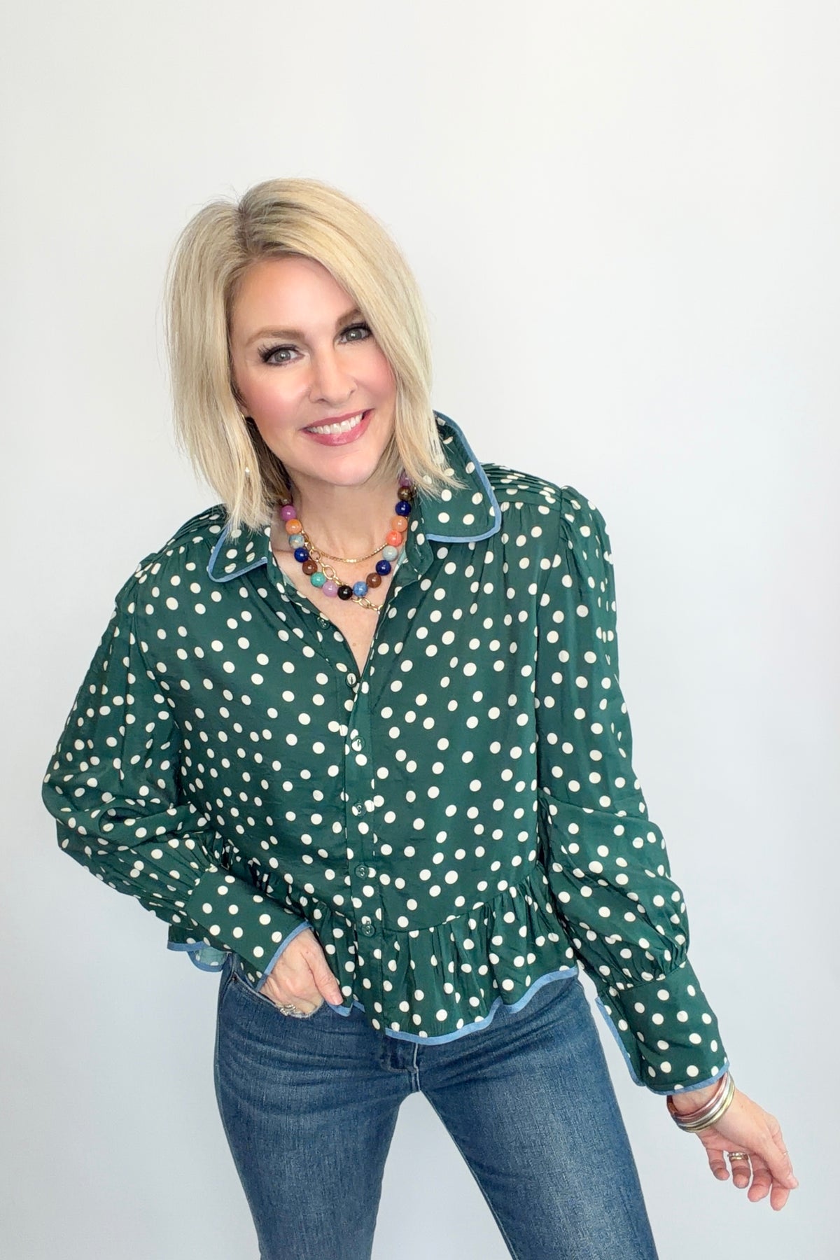 The Emerald Social Blouse