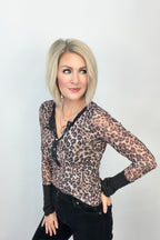 Sheer Perfection Leopard Top