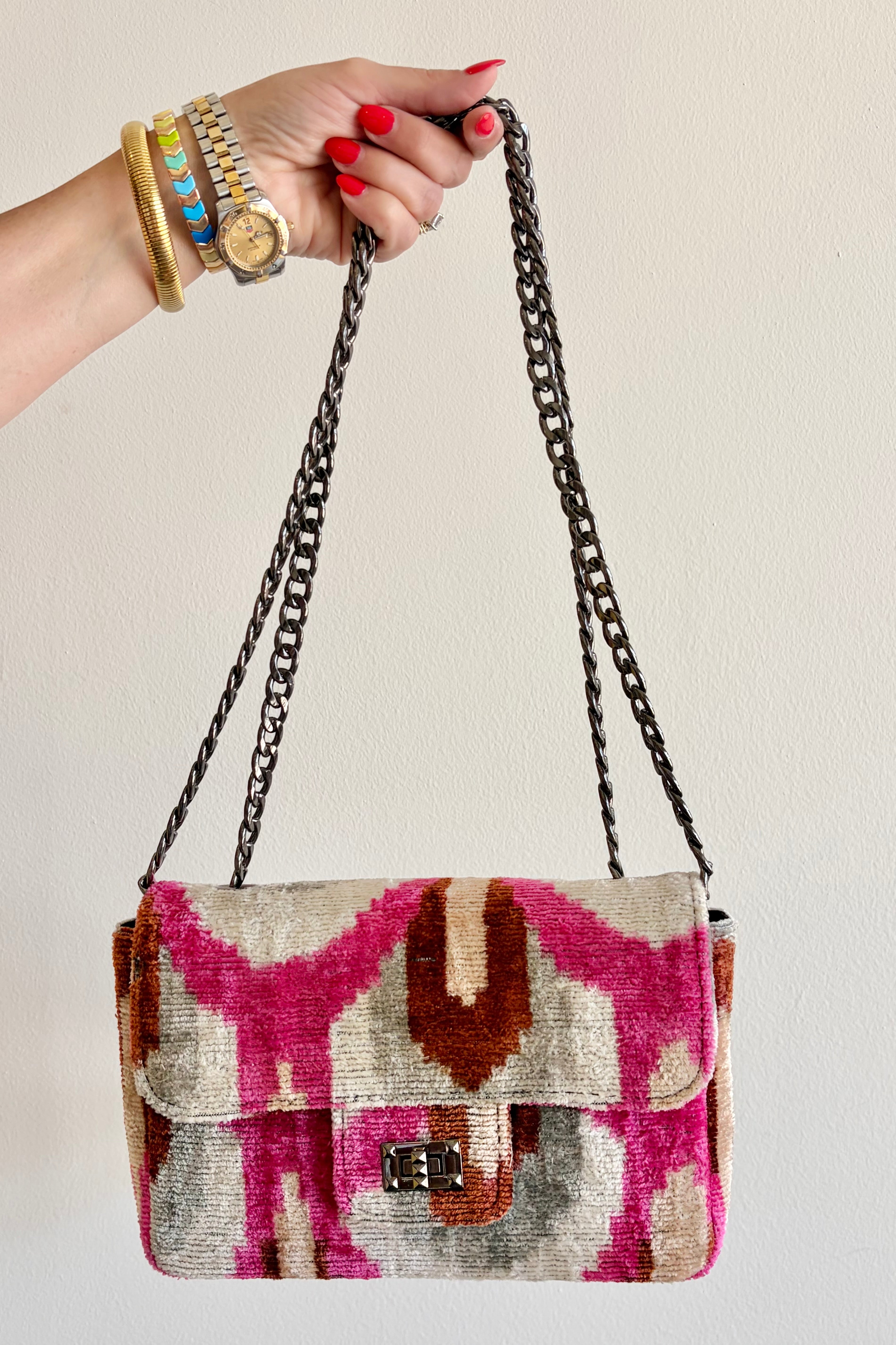 Silk Story Chain Handbag