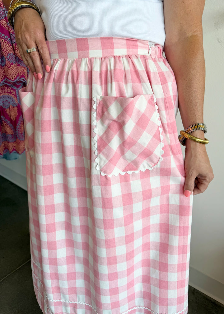 The Picnic Pink Gingham Skirt