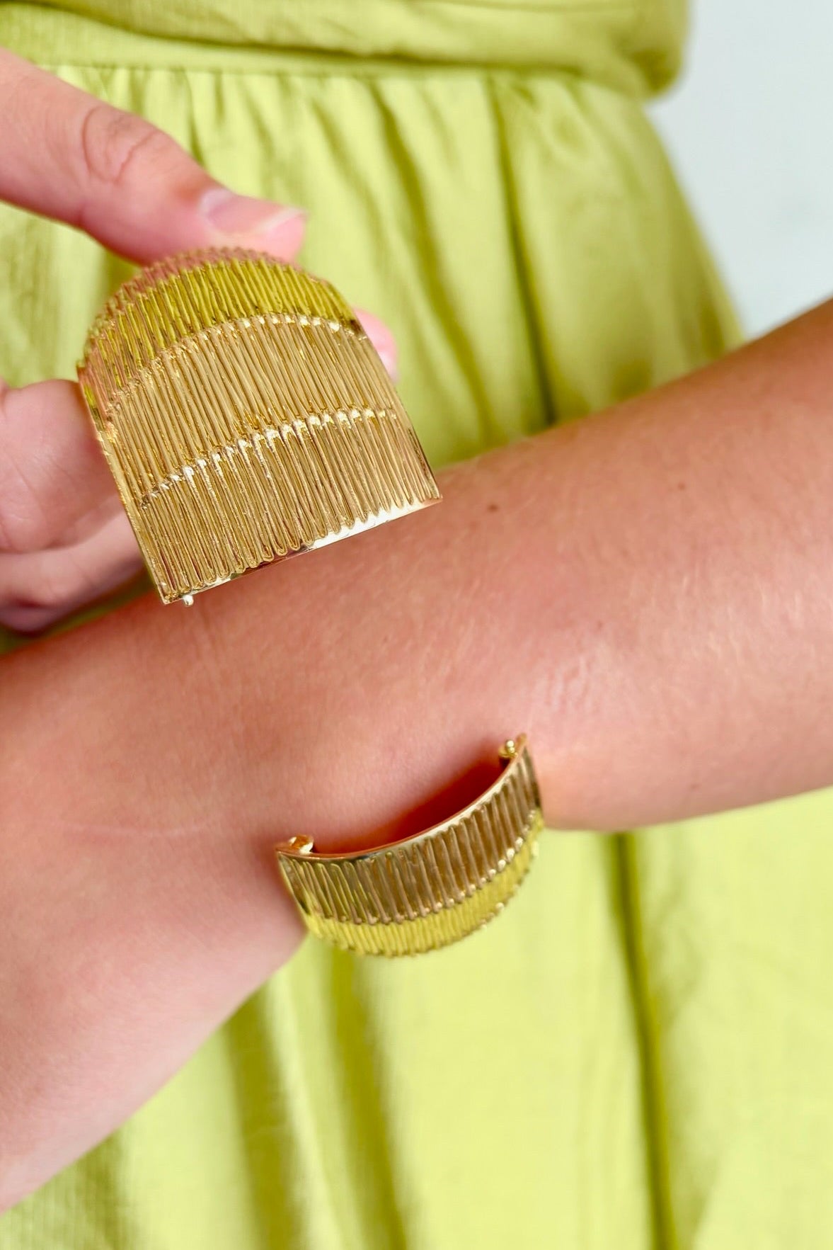 Golden Cascade Cuff