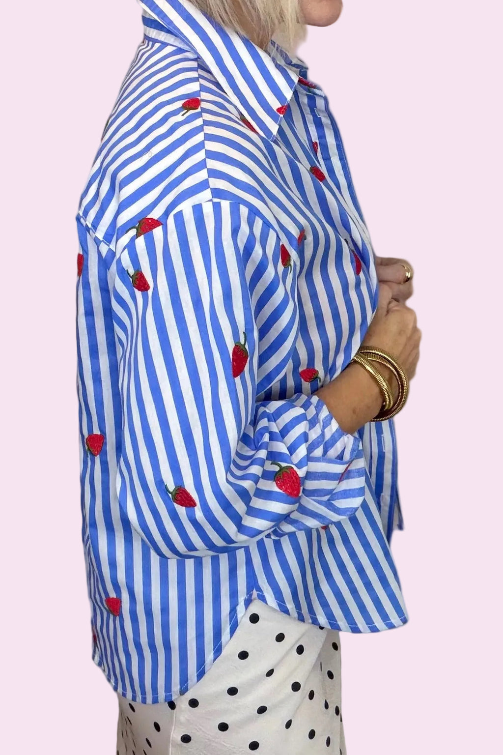 Strawberry Fields Button Down Shirt