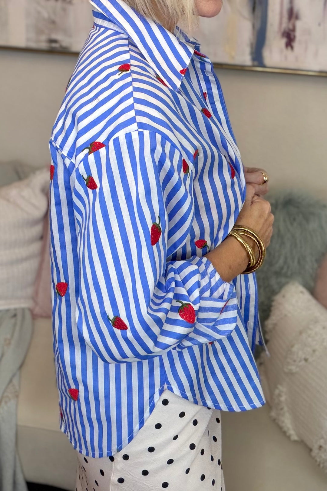 Strawberry Fields Button Down Shirt