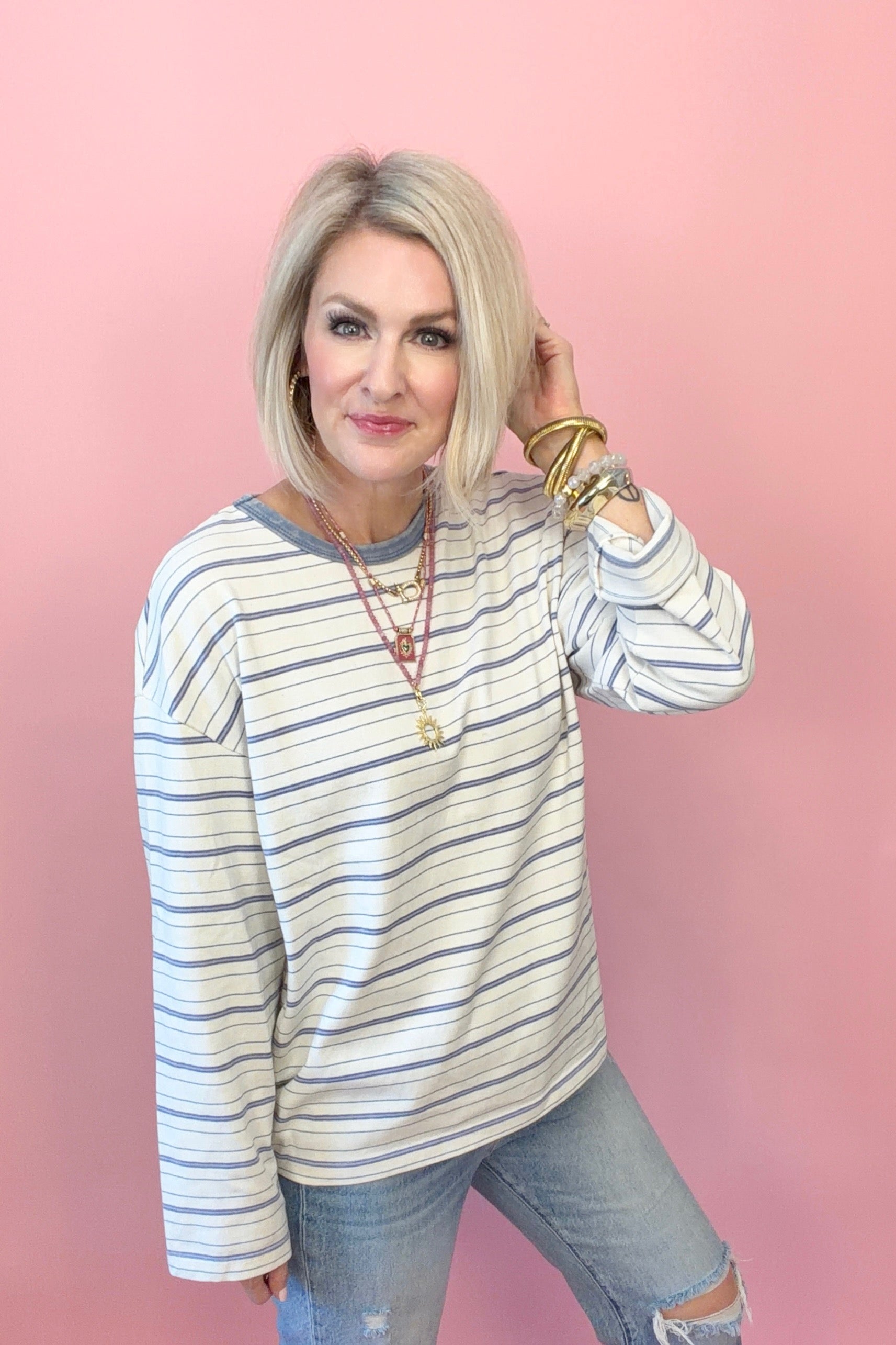 Off Duty Striped Top