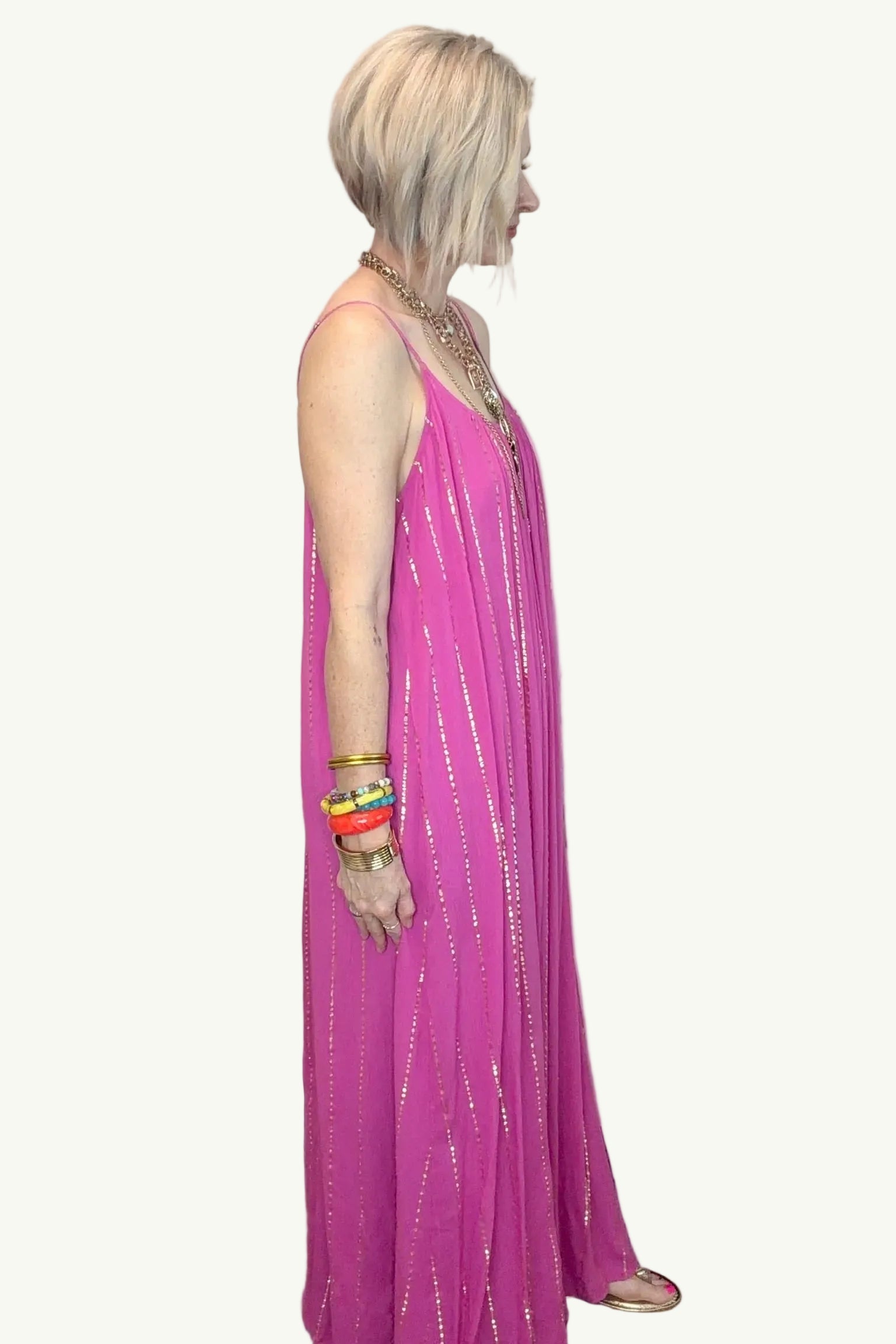 Pink Shimmer Paradise Maxi Dress