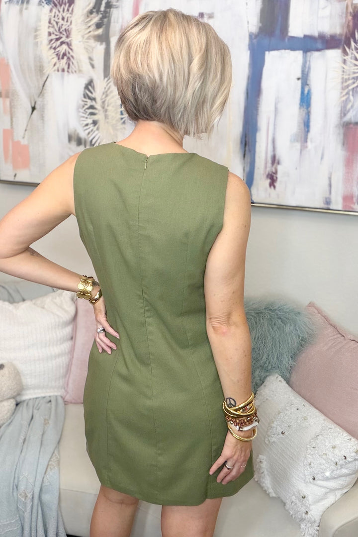 Verona Olive Dress