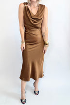 Afterglow Satin Midi Dress