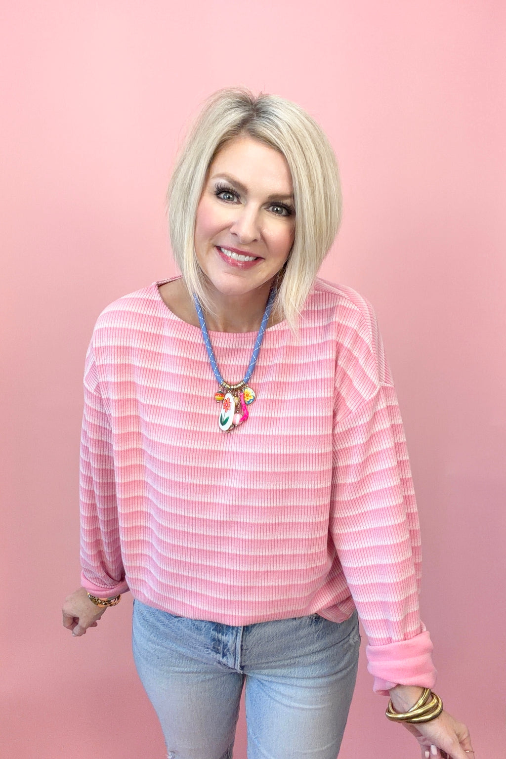 Cotton Candy Stripes Top
