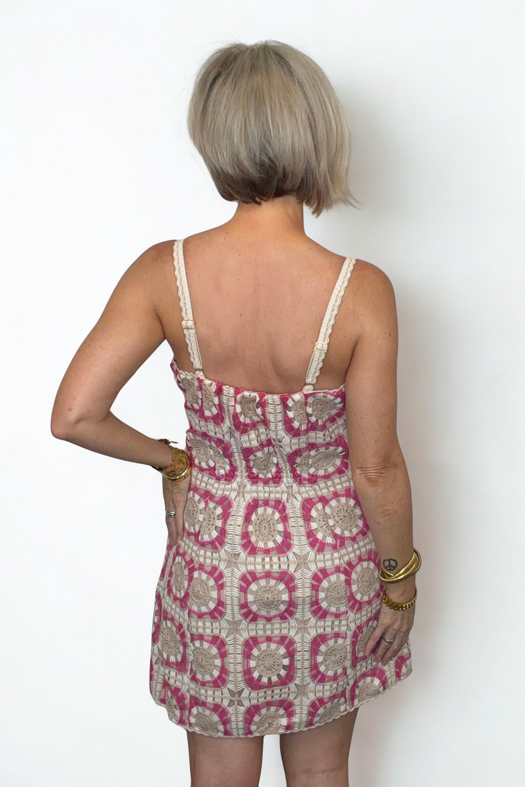 Berry Blossom Crochet Dress