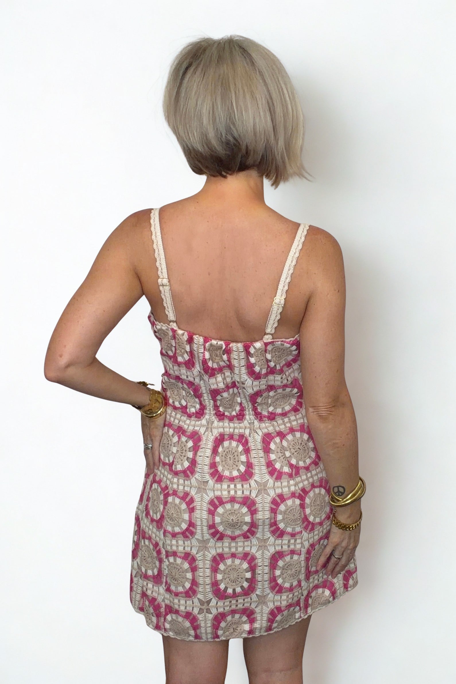 Berry Blossom Crochet Dress
