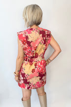 Pieced in Pink Floral Dress