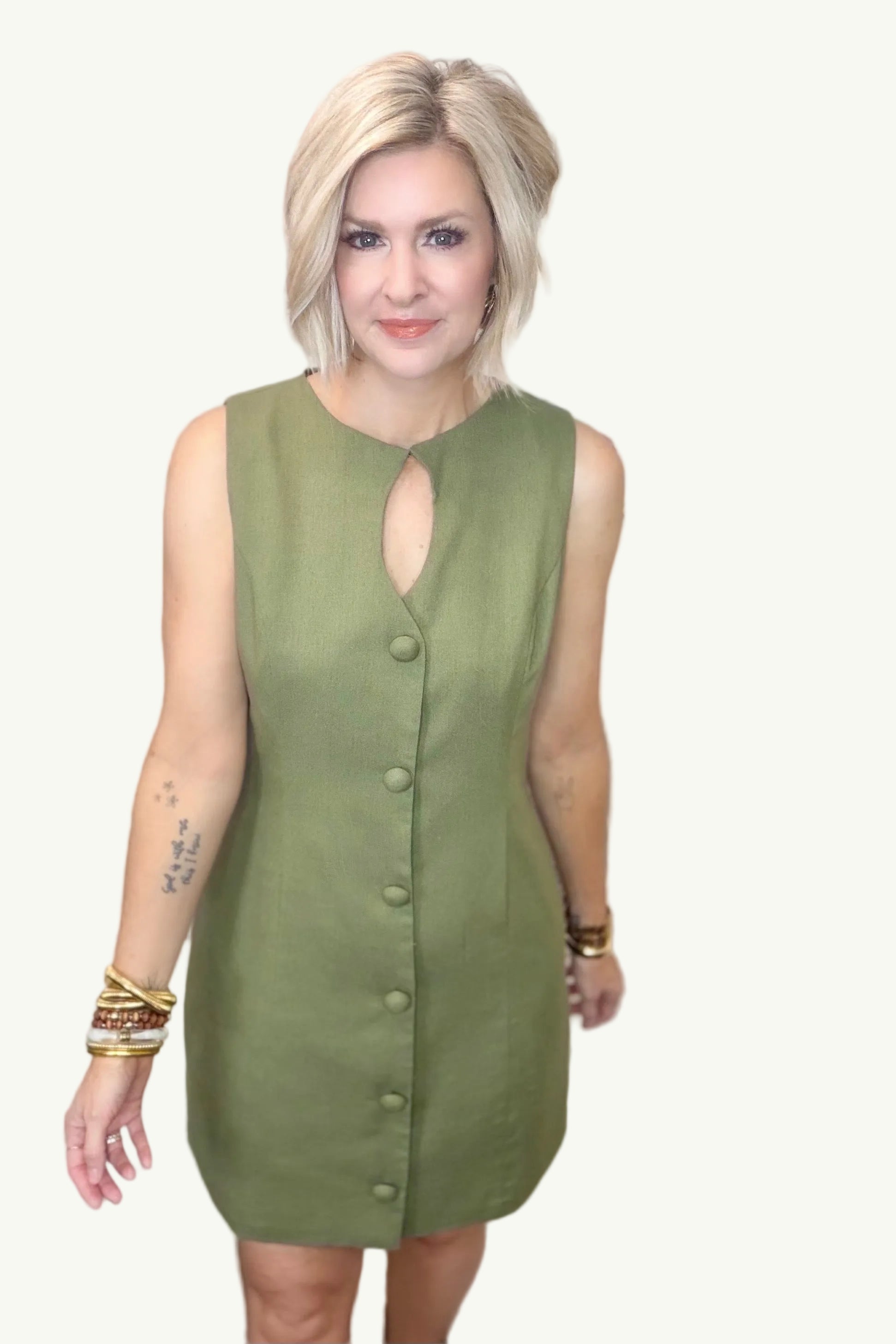 Verona Olive Dress